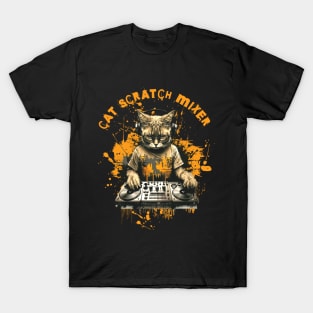 DJ Cat Scratch Mixer T-Shirt